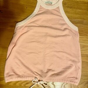 Abercrombie & Fitch Pink and Cream Tank Top